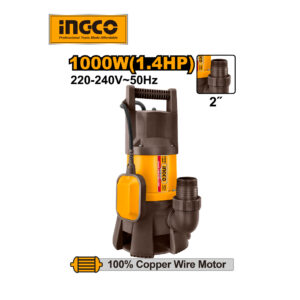 Máy bơm chìm nước thải công suất lớn 1,4 ngựa (1000W) 1.4HP lưu lượng 333L/ phút INGCO SPD10001
