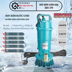 MÁY BƠM NƯỚC CHÌM, BƠM TÕM CHÍNH HÃNG GGG SIÊU BỀN, SIÊU KHỎE. DÒNG CAO CẤP QDX. BẢO HÀNH 6 THÁNG